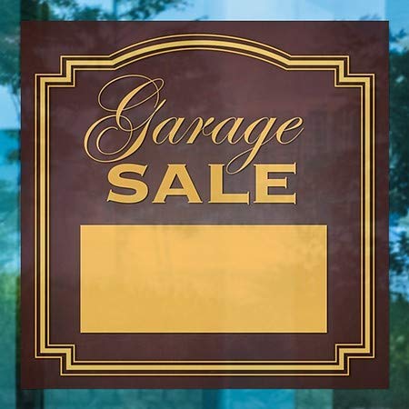 CGSIGNLAB | Prodaja garaže -Klasična smeđa prilijepljenje prozora | 5 x5
