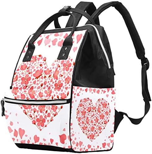 Guerotkr putovanja ruksak, vrećice pelena, vreća s ruksakom pelena, cvjetanje trešnje ružičasto srce Valentinovo