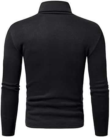 MAIYIFU-GJ MENS BASIC Fleece Turtleneck Pulover Top Solid Slim Fit Termičke majice s dugim rukavima casual lagani džemperi