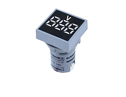 Fehauk 22 mm mini digitalni voltmetar kvadratni izmjenični AC 20-500V VOLT VOLNSKI ISTOR ISTERA METER SAVJET LED indikatorska svjetiljka
