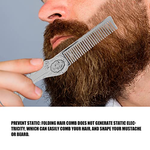 Sklopivi četkica za frizuru legura cink sprječava statički džep mini muški ulje kosa češalj za frizuru prijenosno prikladno za kućni