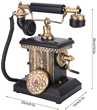 Telefonski ukras, crni ručno zavareni model radne površine, ukras za uređenje kućnog zaslona za ured za ured za ured