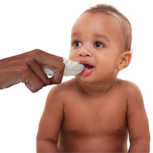 Set od 2-maramice za zube za bebe-30 komada i silikonske četkice za zube za bebe od 3 mjeseca i više -2 četke potrebne za čišćenje