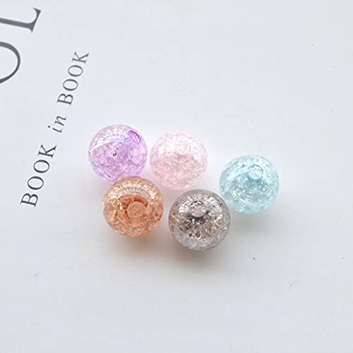 200pcs u boji akrilne kristalne perle okrugle hrskave staklene perle privjesci za izradu nakita narukvice naušnice Ogrlica za odrasle