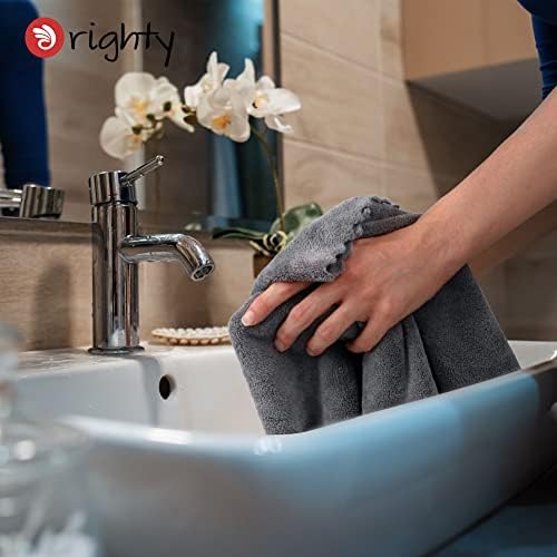 Orighty 6 Pack Premium ručnici - ultra mekani i visoko upijajući - baršun od baršuna od mikrovlakana za kupaonicu, teretanu, tuš, toplice,