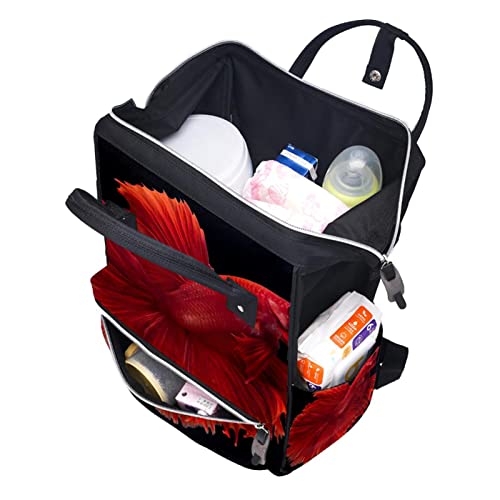 Polumoon Betta Fish Pelena torbe torbe mame ruksak Veliki kapacitet Pelena torbica za njegu za njegu bebe
