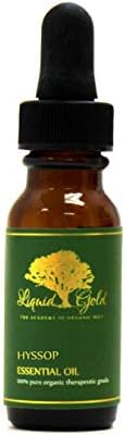 0,6 oz s staklenim kapima Premium hyssop esencijalno ulje tekuće zlato čisto organski prirodni aromaterapija