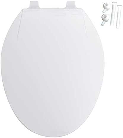 Duguljasto toaletno sjedalo izdužena toaletna sjedala za standardni toaleti poklopac bijela plastična zamjena sjedala ovalna tapa de