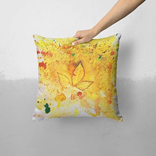 Iirov žuti list -imprušena boja - prilagođeni ukrasni dekor kuće unutarnji ili vanjski jastuk za bacanje jastuka plus jastuk set za