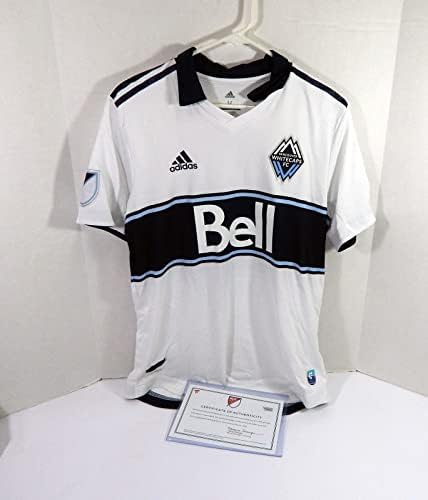 2019 Vancouver WhiteCaps FC Scott Sutter 23 Igra korištena potpisana bijelog dres M 44 - Autografirani nogometni dresovi