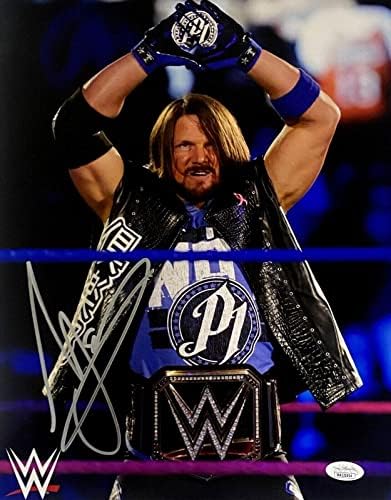 WWE ekskluzivni A.J. Stilovi potpisani autogramirani 11x14 fotografija JSA Autentifikacija br. 6 - Fotografije s autogramima hrvanja