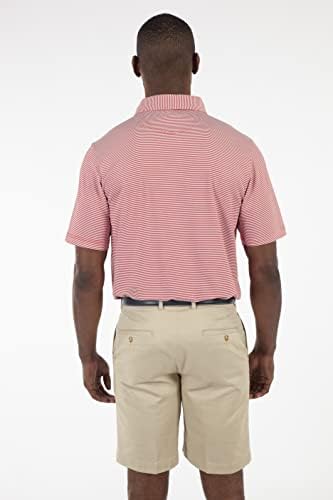 Bobby Jones Golf Odjeća - Jersey 2x2 Feed Mini Feed Stripe vlaga Wicking Sport Sport Sport Sport Polo za muškarce