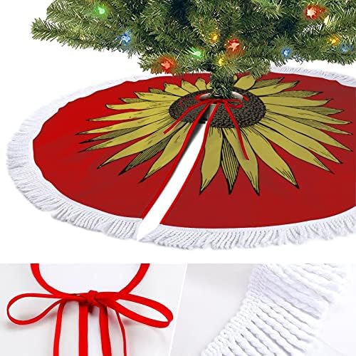 Suncokret božićno drvce suknja za odmor za praznične zabave s čipkom