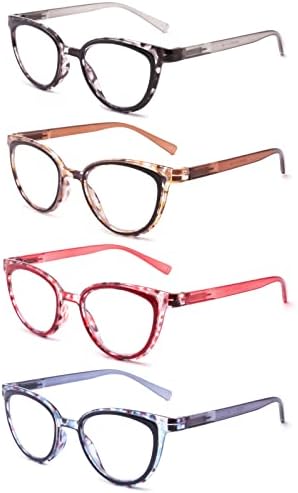 Naočale za čitanje od 6 komada, blokirajuće plavo svjetlo, modne ženske čitače s opružnom petljom, antirefleksno ultraljubičasto naprezanje