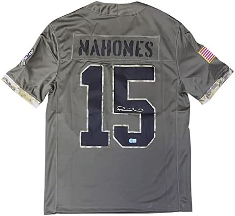 Patrick Mahomes potpisao je Kansas City Chiefs Salute za službu Nike Limited Jersey - Autografirani NFL dresovi