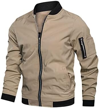 Uobavene muške bombardijske jakne Lagane ležerne meke softshell kaputa s patentnim zatvaračem Windbreaker jakna