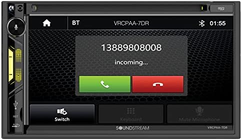 Soundstream VRCPAA-7DR VRCPAA-7DR 7-inčni dvostruki DVD jedinica DVD-a s Apple CarPlay/Android Auto i Bluetooth