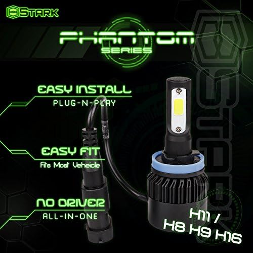 Stark Industries - H11/H9/H8/H16 LED niska greda/visoka snopa/LED komplet bez kompaktnog vozača bez vozača - komplet za pretvorbu LED