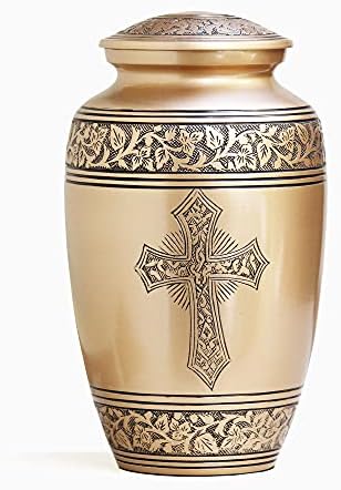 Simbol kršćanstva - pogrebna kremacija urna za ljudski pepeo - pristupačna urna za odrasle