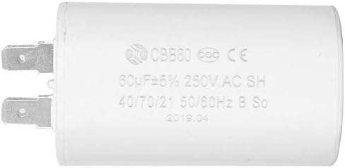 CBB60 Kondenzator 60UF 250V AC 50/60Hz Run Capacitor za pokretanje motora u obliku cilindra u obliku okruglog kondenzatora za pranje