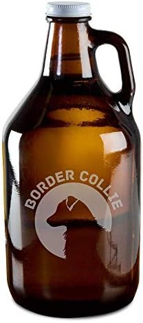 Ponos pasmine Border Collie-gravirani ručno izrađeni stakleni uzgajivač piva, 64 oz