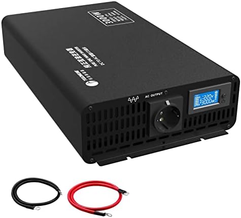 Snažni pretvarač čistog sinusnog vala-3000 vati DC pretvarač 12v / 24v / 48v V AC 230V - automobilski pretvarač s LCD zaslonom i AC