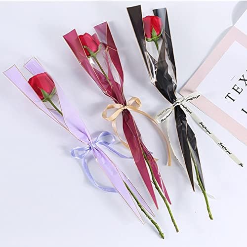 150 komada /6 boja papira za zamatanje cvijeća, vrećica za pakiranje jedne ruže, vodootporni papir za zamatanje cvijeća, pribor za