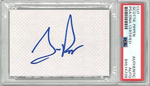 Scottie Pippen potpisala je izrezani potpis PSA DNA 84514728 Chicago Bulls Dream Team - Autografirane NBA fotografije