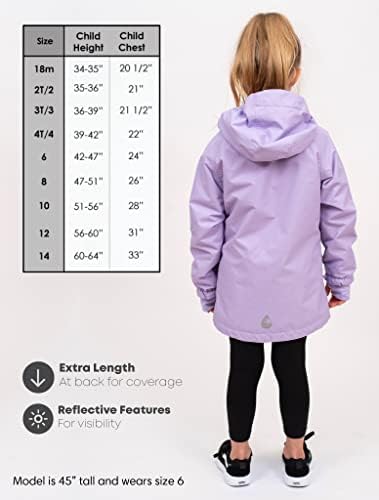 Kišna jakna za Djevojčice-Dječji kišni ogrtač s čarobnim uzorkom - lagani kaput