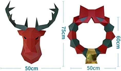 WLL-DP Garland jelena Modeliranje 3D papirnata skulptura DIY papirnati trofej Geometrijski zidni ukras kreativni papir zanatske obrta