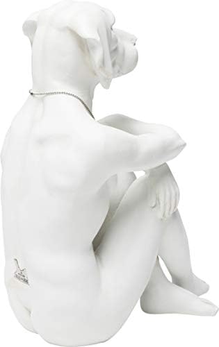 Kare deco figura gangster pseća krema, bijela, 17 x 26 x 33 cm