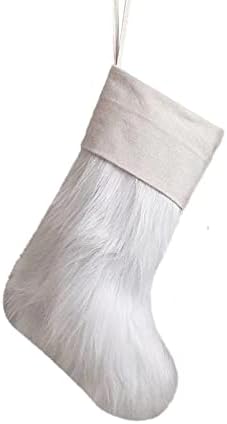 Božićne čarape tkanina božićna torba za čarape i božićne viseće čarape za dekoraciju zabave i božićni crtić ružičasti i bijeli zamjenski