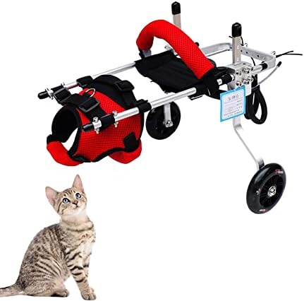 Invalidska kolica za mačke na stražnjim nogama Podesiva 2 kotača za šetnju kućnih ljubimaca lagana invalidska kolica ozljeda stražnje