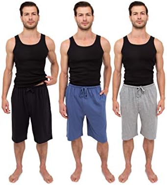 Andrew Scott muški 3 pakiranje soft i lagano pamučno izvlačenje joga dnevni boravak i jam za spavanje kratke hlače/dres kratke hlače