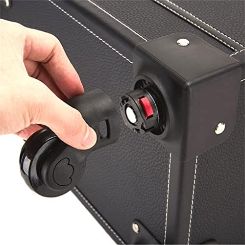 ZLXDP šminka umjetnik kofer za nokte za nokte Preklopni retro veliki kofer s kotačima na kolica kolica kolica kolica