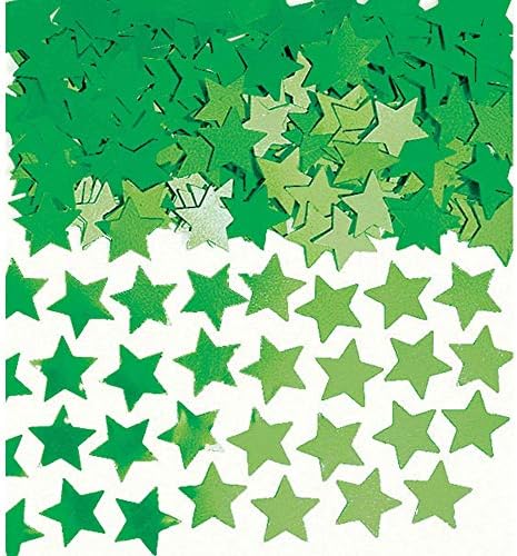 AMSCAN GREEN MINI STARS Confetti | .25 oz. | 1 paket | Dekor zabave