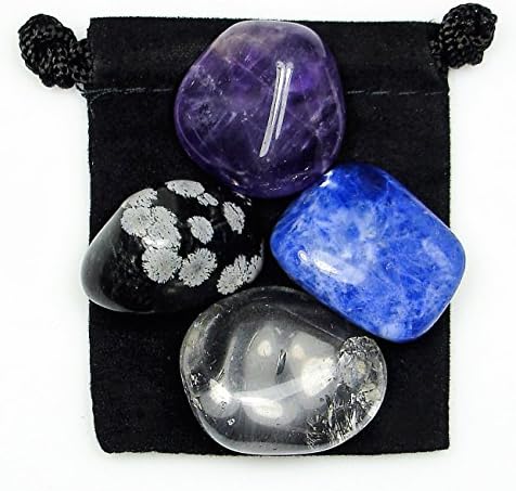 Čarolija je u vama Meditacija koja je prevrnula kristalno ozdravljenje s torbicom i opis kartice - Ametist, Clear Quartz, Obsidian