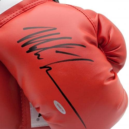 Crvene boksačke rukavice s autogramom Mikea Tajsona-boksačke rukavice s autogramom