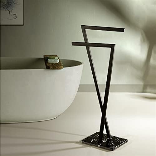 N/a podni stalak za ručnike od nehrđajućeg čelika crna nosač kade za kupaonicu nosač za ručnik za ručnik stalak za ručnik