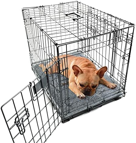 Prostirka za krevet za pse 2 pakiranja mekana Plišana prostirka za krevet za pse koja se može prati u perilici siva