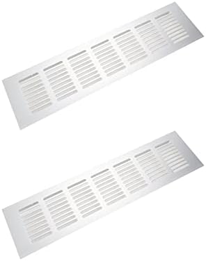 WDonay 9.84 x 3.15 mat srebrna ventilacijska rešetka Aluminij legura od ventilatora teškim rešetkama za udruživanje ormara ormara za