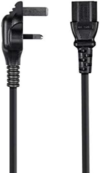 3-pinski kabel za napajanje Monoprice - 3 ft - Crna, Engleska, Britanski kabel, BS 1363 - IEC 60320 C13, 18AWG, 5A /1250 W, 250 za