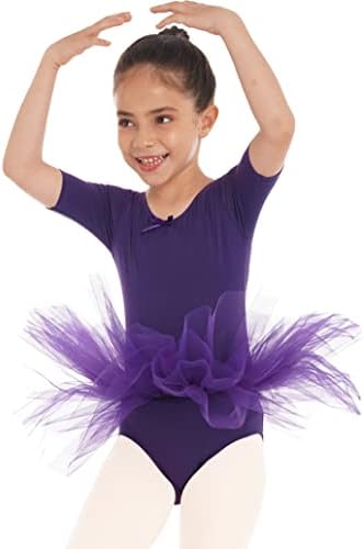 Duoremi djevojčice balerina bajke plesa tutu haljina leotard baletna plesna haljina gimnastička haljina tamna ljubičasta 8-10 godina