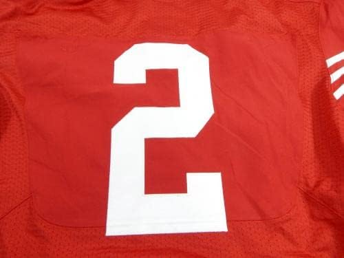 2014. San Francisco 49ers Blaine Gabbert 2 Igra izdana Red Jersey 44 02 - Nepotpisana NFL igra korištena dresova