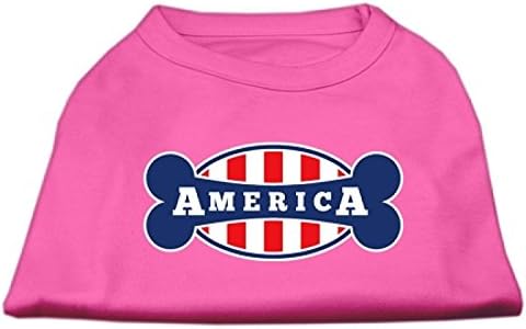 Proizvodi za kućne ljubimce mirage Bonely in America Screen Print majica, xx-velika, svijetlo ružičasta