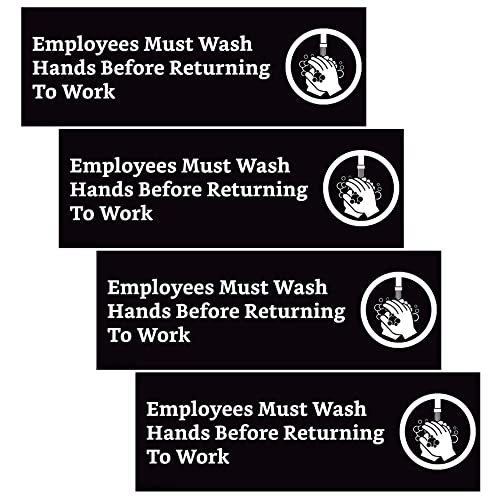 Zaposlenici moraju oprati znak za ruke - Operite znak za ruke - znakovi za toalet za posao - zaposlenici moraju oprati ruke prije povratka