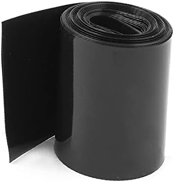 X-DREE 2METRITERS 64 mm Širina PVC toplina zamotava cijev crna za AA baterijsko paket (Avvolgitubi termoretraibili u Pvc con larghezza