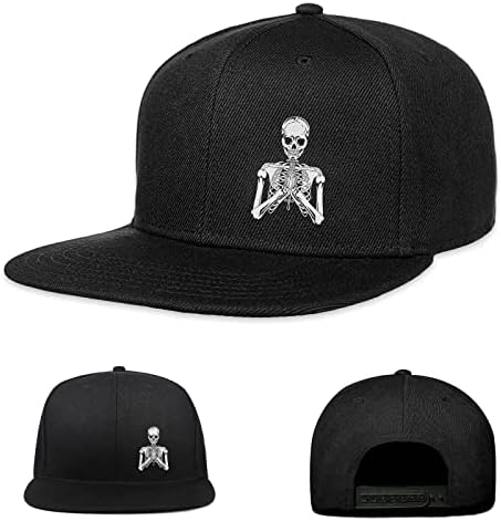 Muški Uniseks šeširi s ravnim obodom, ugrađeni šešir, crni kamiondžija, podesiva Ženska bejzbolska kapa