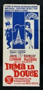 Irma la douce - 13 x30 originalni filmski plakat Australski dan presavijen 1963. Shirley MacLaine