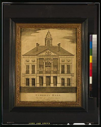 PovijesnaFindings Foto: Federalna dvorana, sjedište Kongresa, New York, NY, George Washington Inauguration